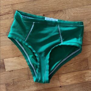 NIGHTWALKER Green High-Waisted Swim Bottoms